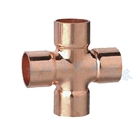 Factory Price Connecting Tube AC Parts Copper Fitting 4 Way Pipe Fitting Tee Cross