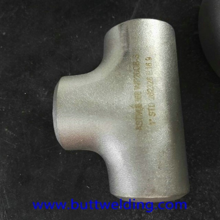 Super Duplex UNS S32750 Butt Welding Forged Pipe Fittings 304 Sch40 Equal Reducing Tee