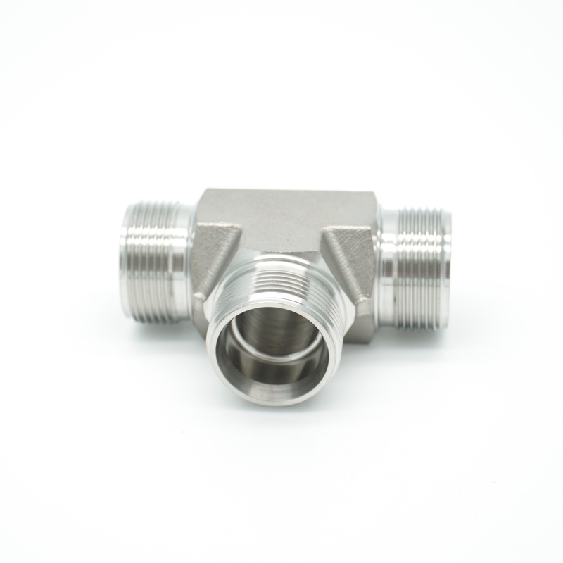 Brand New Stainless Steel Equal Tees Male Tube Adapters For Hydraulic Fittings