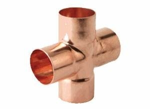 Factory Price Connecting Tube AC Parts Copper Fitting 4 Way Pipe Fitting Tee Cross