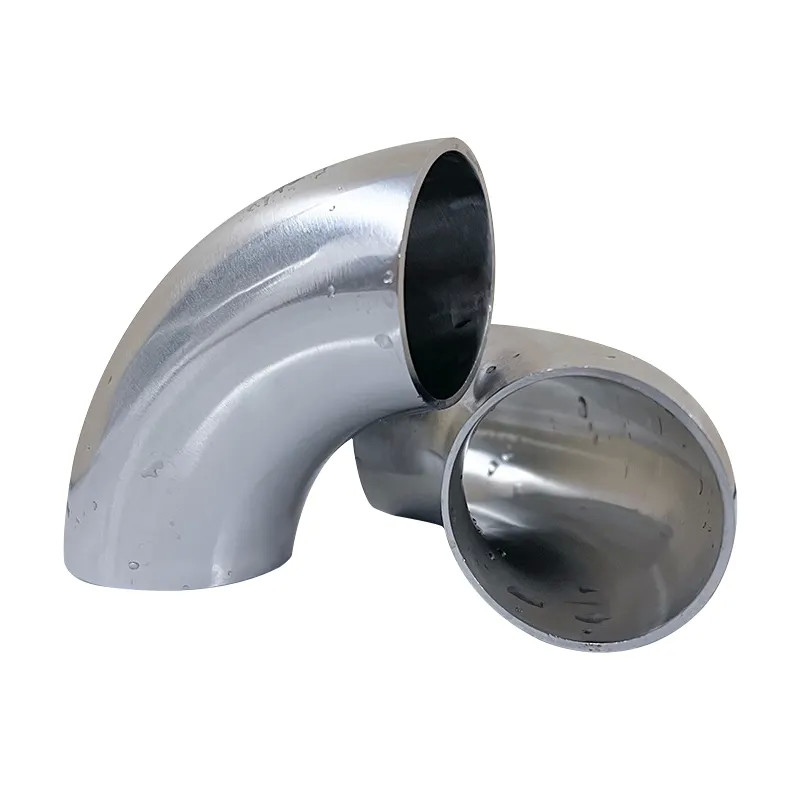 90 45 180 Degree Pipe Fittings Hot Rolled  5 Inch SCH40 Eblow Stainless Steel Elbow Butt-Weld Long Radioa