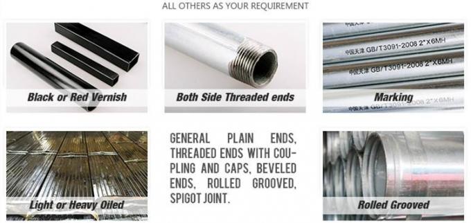 تراجع الساخنة GI البناء السقالات جولة ملحومة قبل أنابيب الصلب المجلفن 7