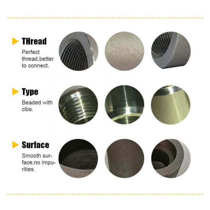 معدني الفولاذ المقاوم للصدأ SS316 المسامير الصلبة المقاومة المسموعة NPT 3000LB NPS 1/2 "-4" SCH160 ASME B16.11الربط 3