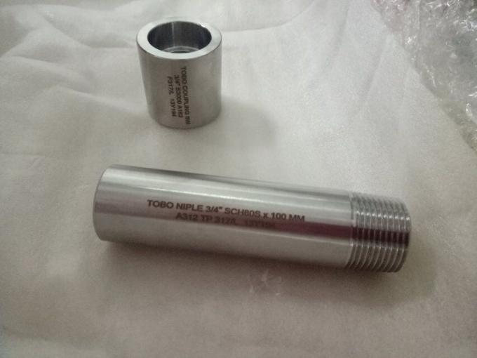 المعدن 2205 سبيكة الفولاذ 3/4 بوصة STD 80MM 100MM الطول 3000# 6000# التجهيزات المسامير خيوط الأنابيب الحلمة 0