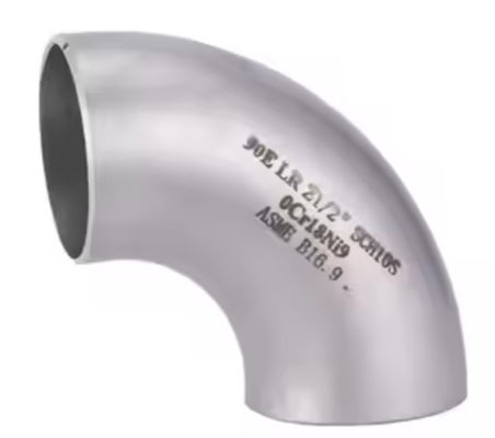 ASME B16.9 High Pressure Seamless Stainless Steel Elbow Butt Weld Pipe Fitting 90° Elbow