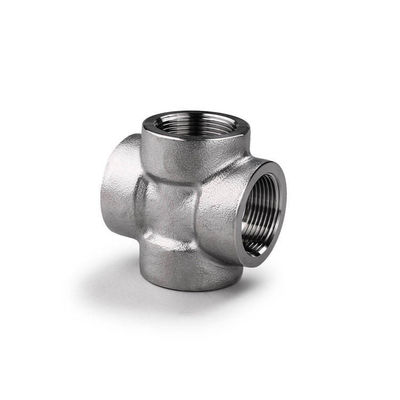 Cross Stainless Steel 316 Socket Weld Fitting 4 Way Connector